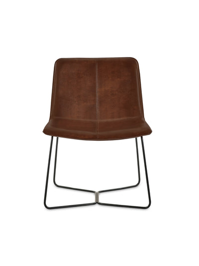 Joren Tan Brown PU Leather Lounge Chair – Julian Bowen, view 3