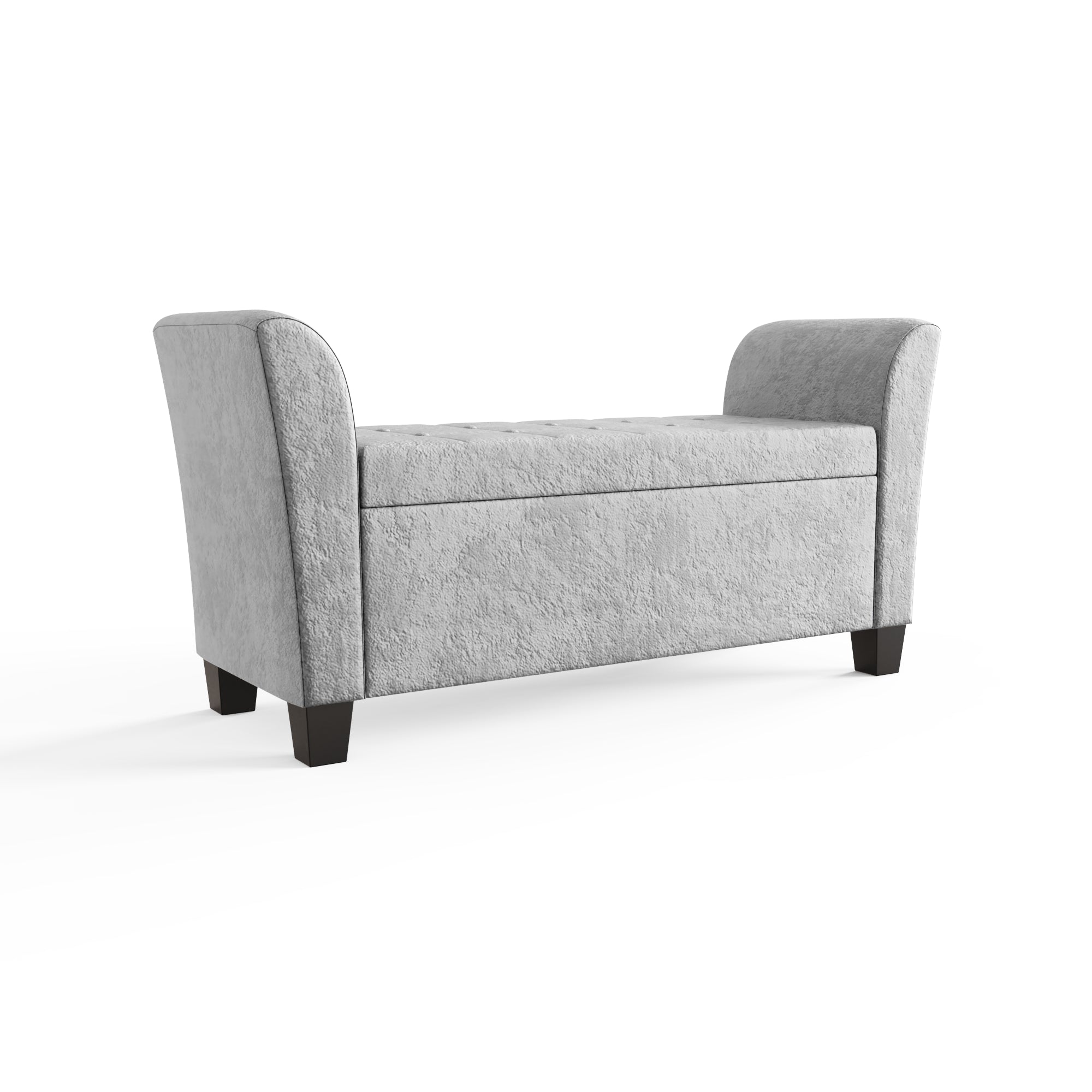 Verona Window Seat Grey Crushed Velvet – GFW