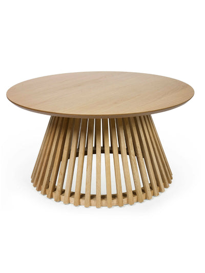Ollie Natural Oak 80cm Round Coffee Table – Julian Bowen