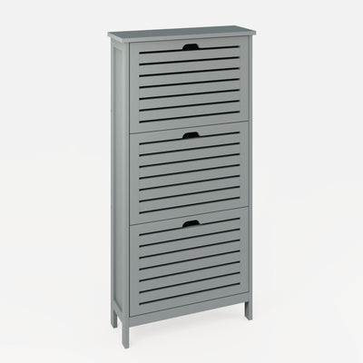 Bergen Three Tier Shoe Cabinet – Grey