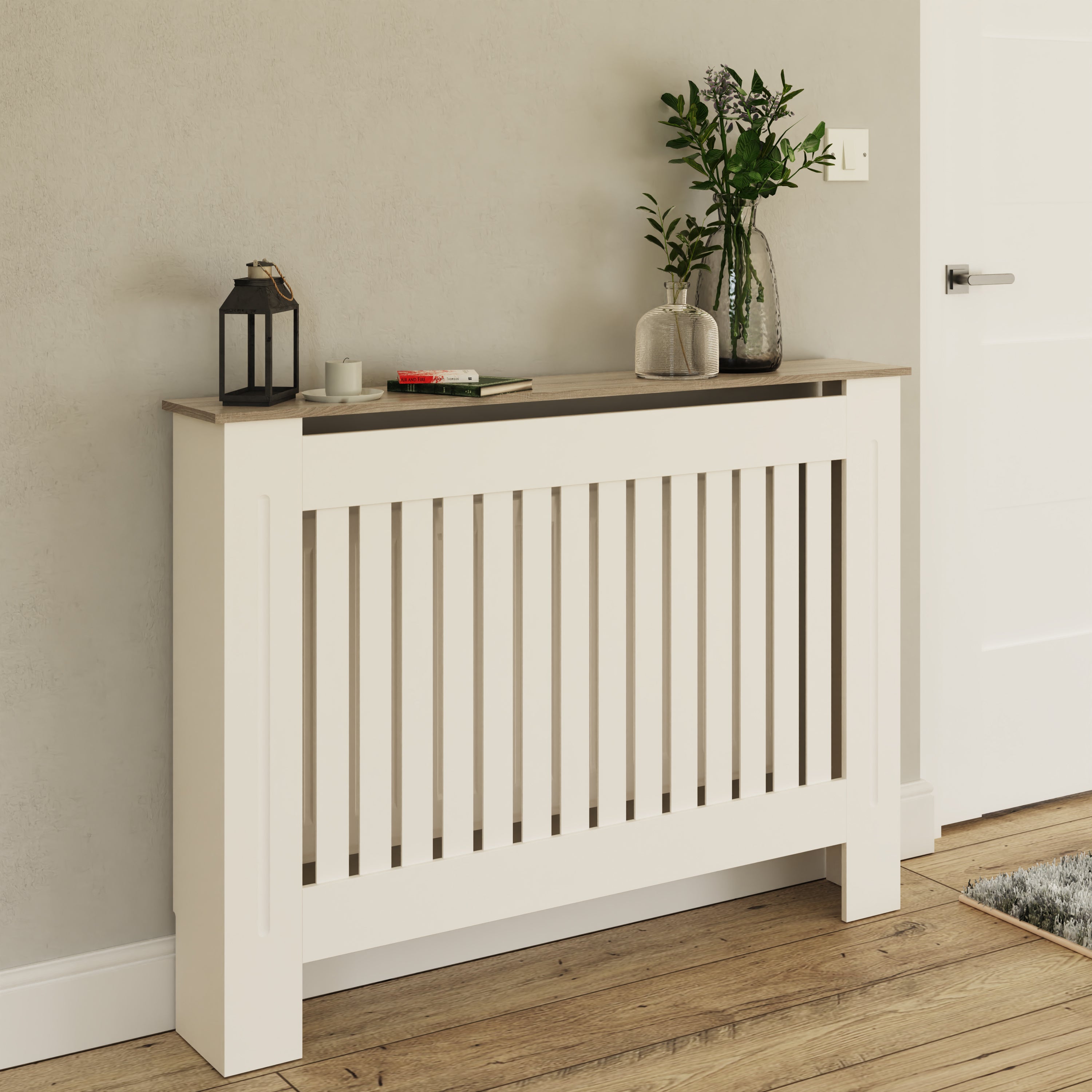 Longslow Radiator Cover Medium White – GFW, view 2