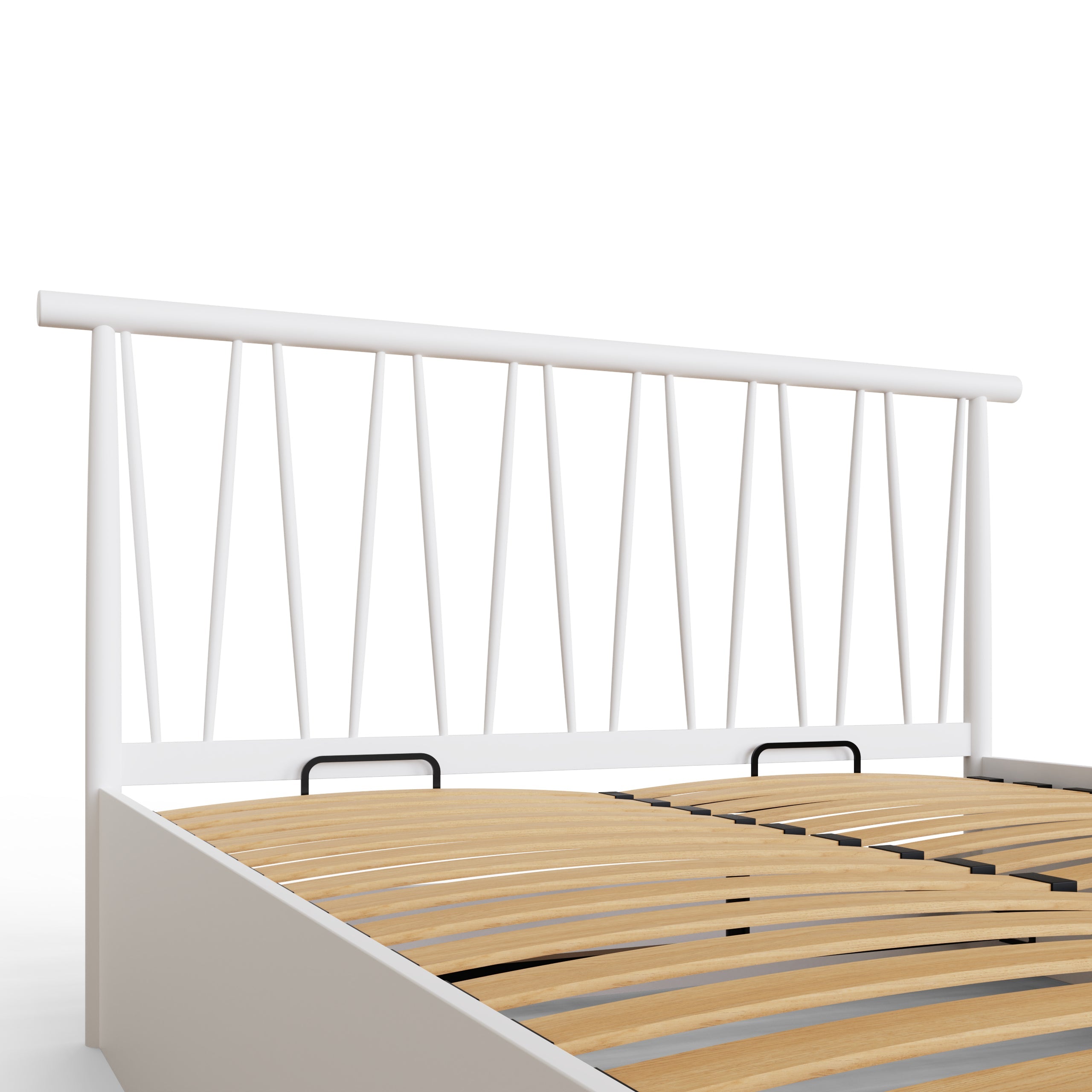 Fusum Spindle Ottoman Bed - White – GFW, view 7