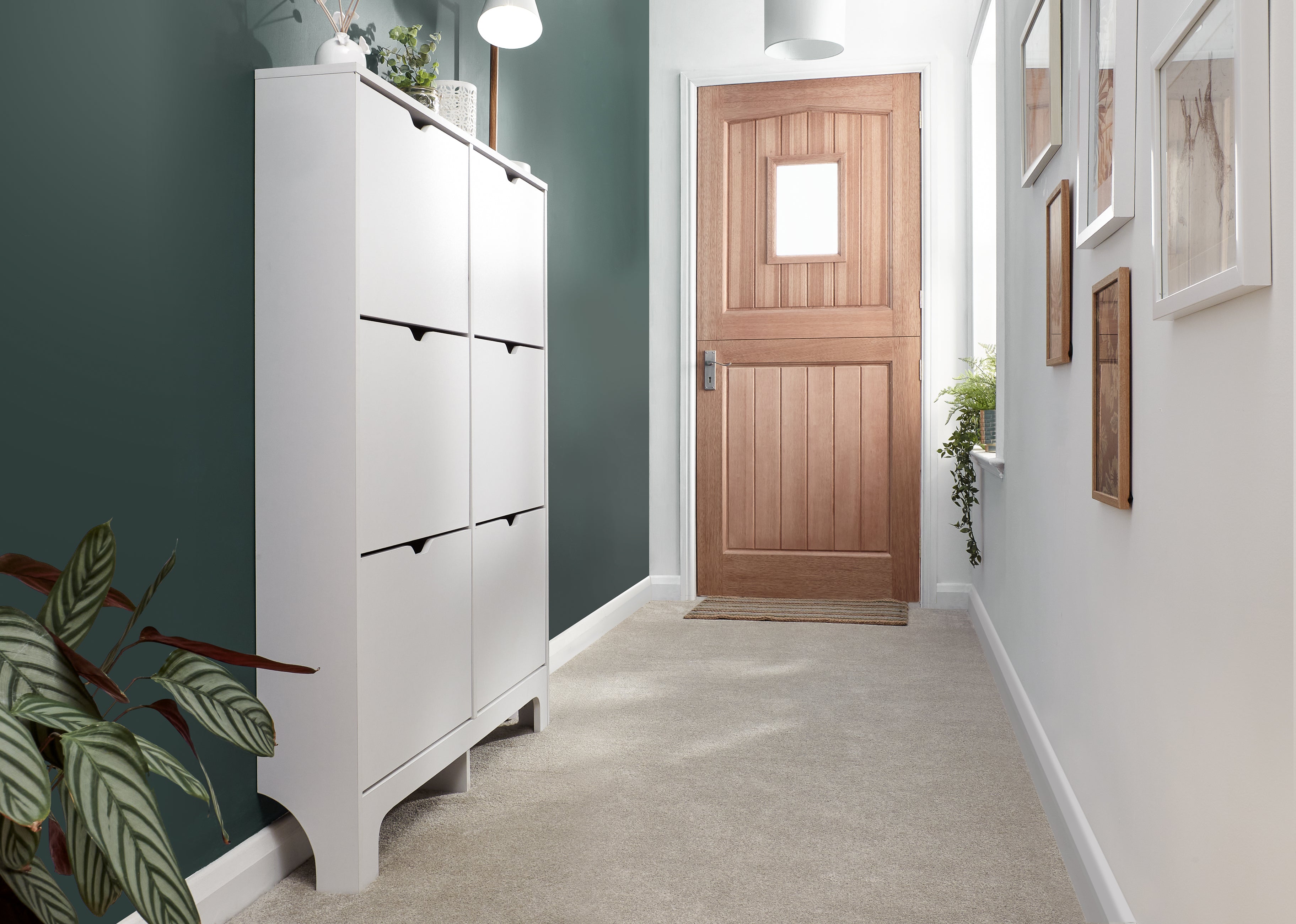 Narrow 6 Drawer Shoe Cabinet – White