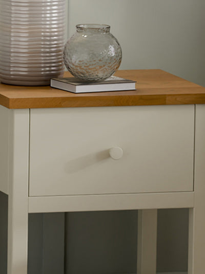 Coxmoor 1 Drawer - Ivory and Oak – Julian Bowen, view 5