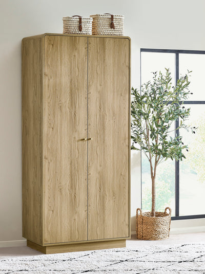 Ingrid 2 Door Wardrobe Oak – Julian Bowen, view 2