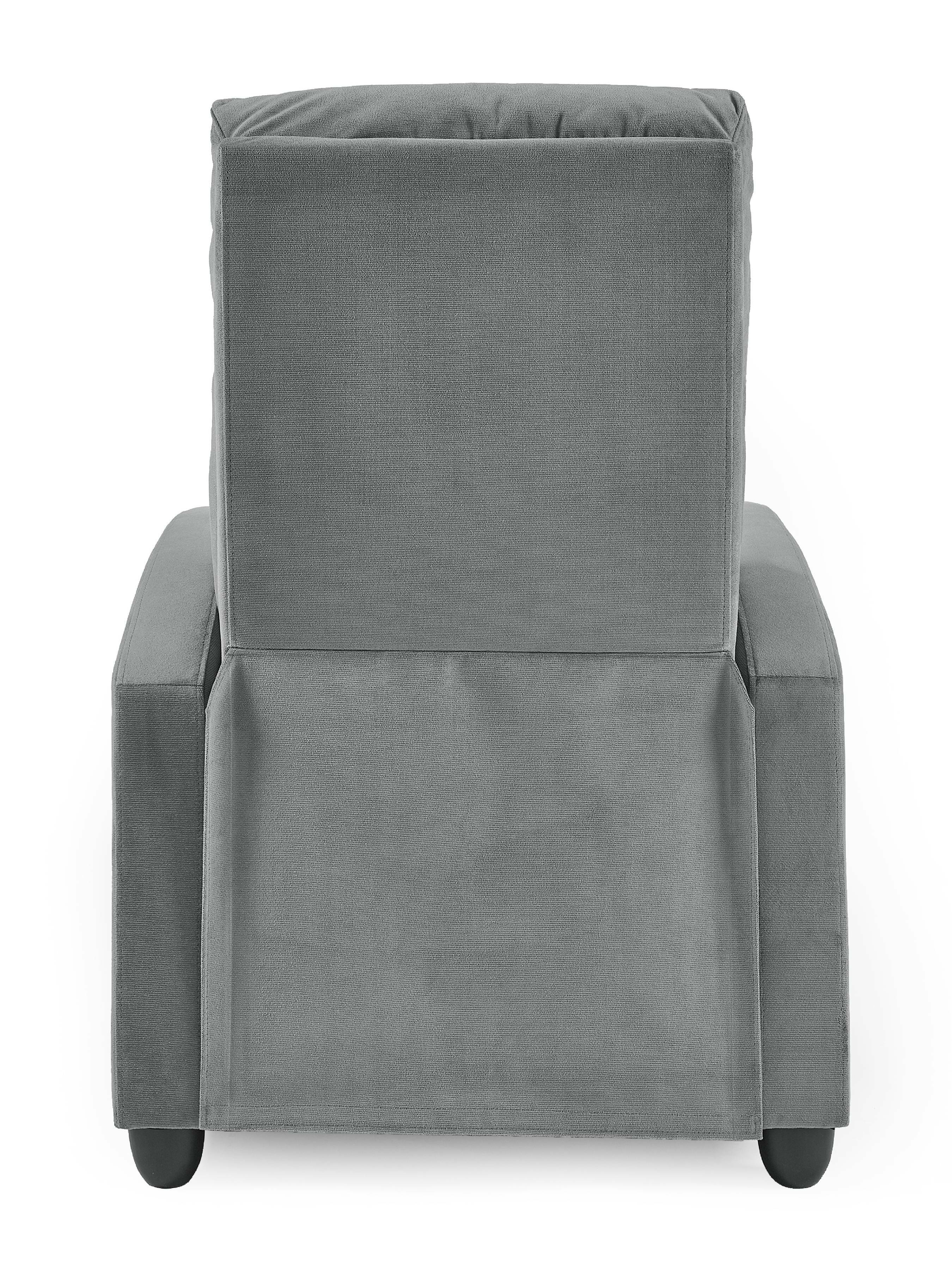 Vivo Grey Chenille Reclining Arm Chair – Julian Bowen, view 7
