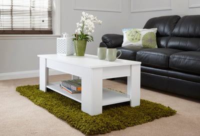 Lift Up Coffee Table – White