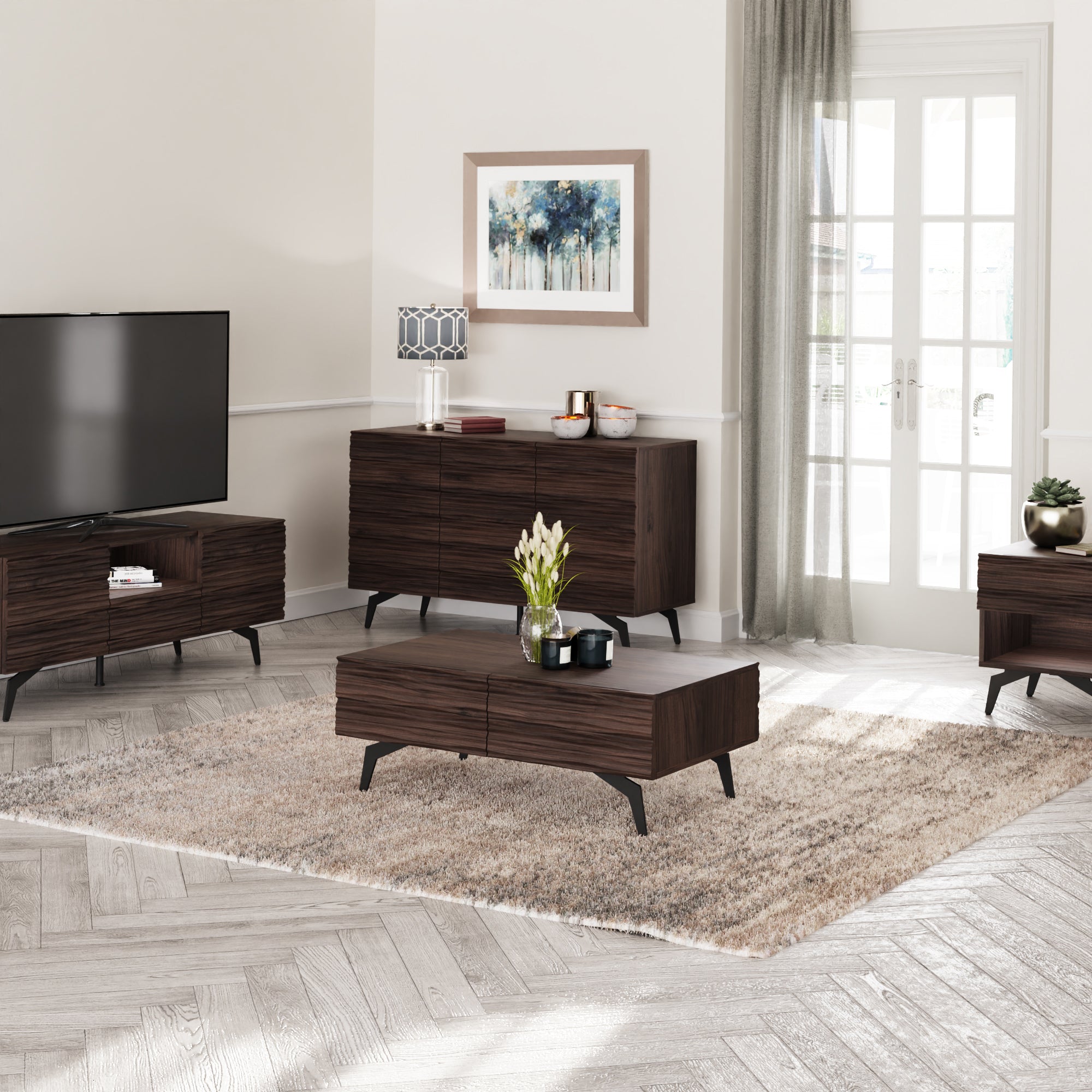 Bantham Large Sideboard Dark Walnut – GFW, view 3