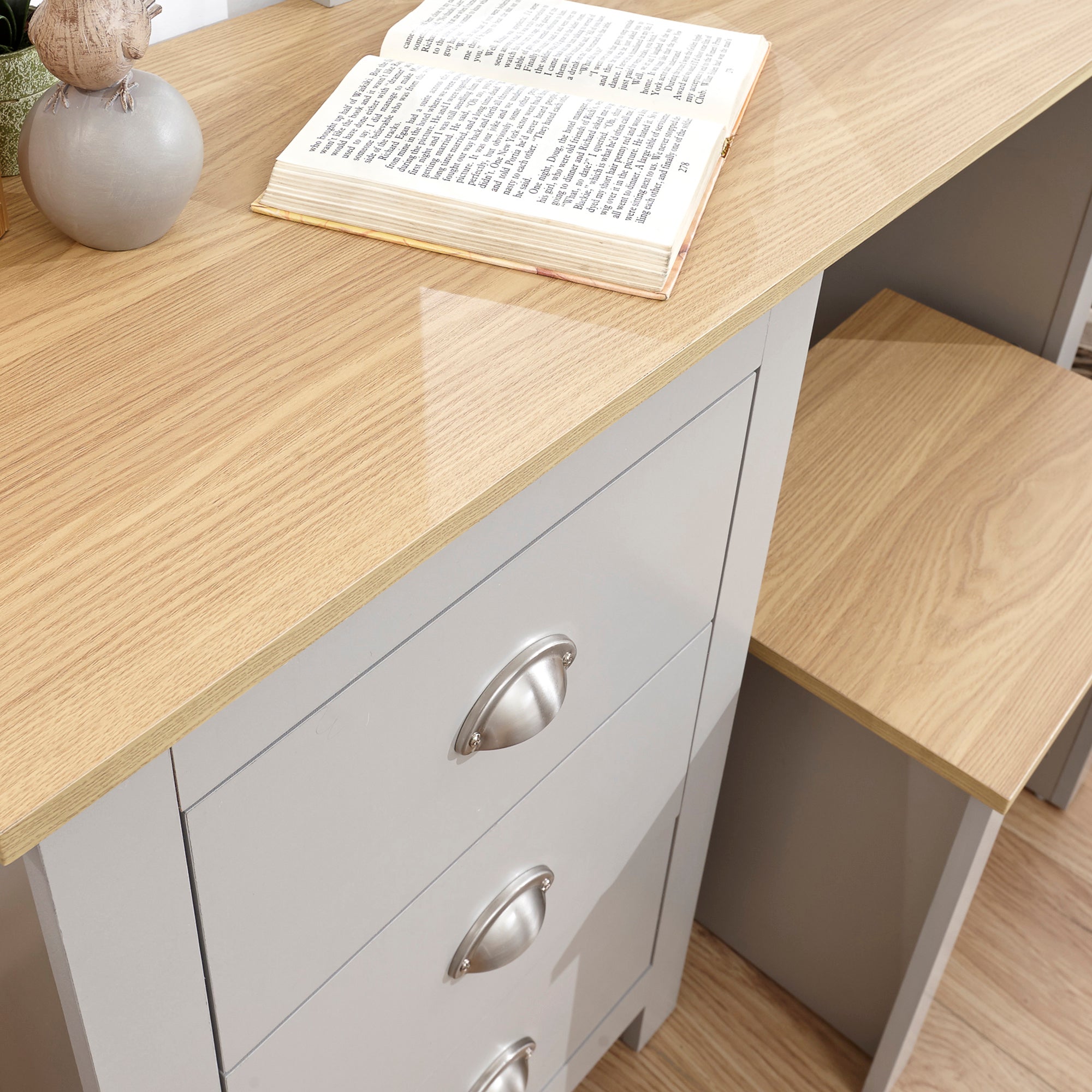 Lancaster Dressing Table Set Grey – GFW, view 10