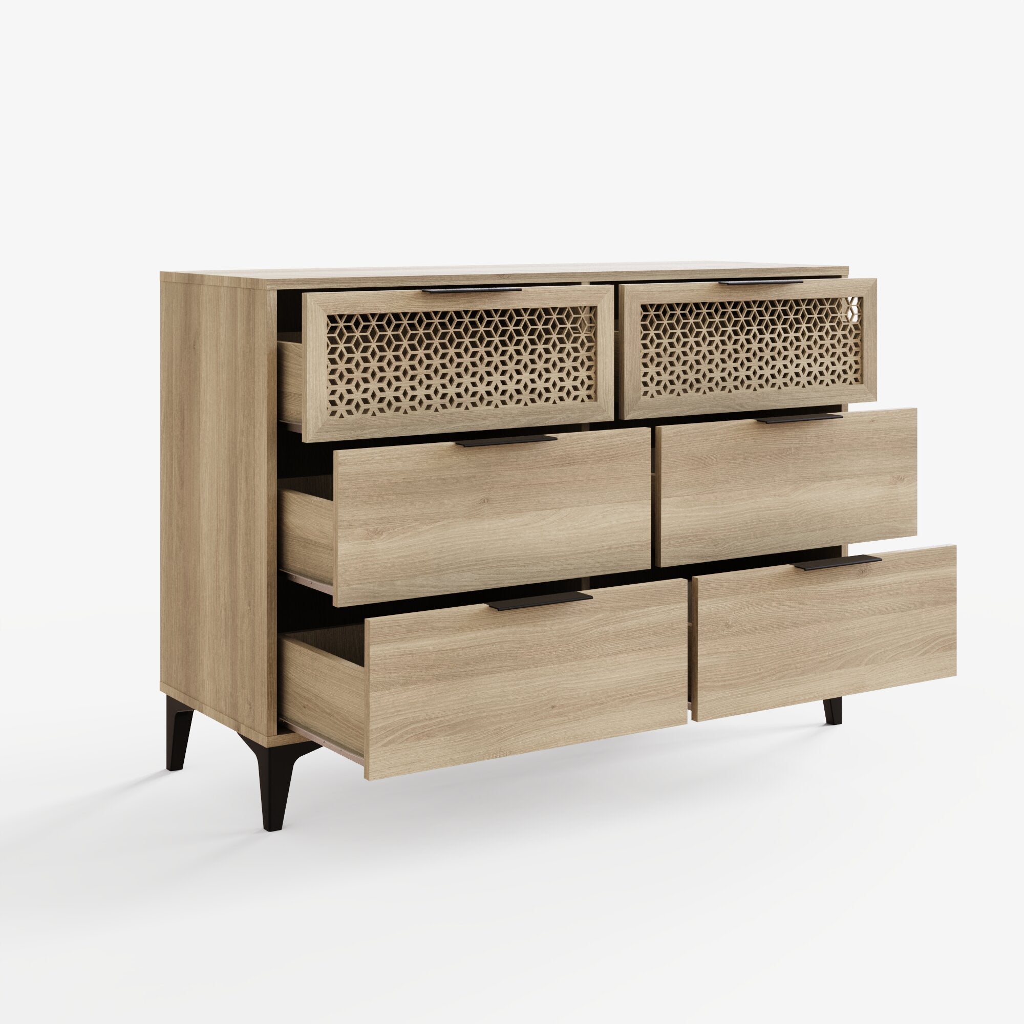 Ezra 3+3 Drawer Chest – Oak