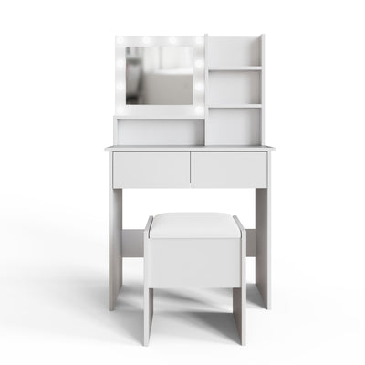 Eva Dressing Table With Stool White – GFW, view 13