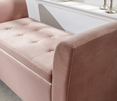 Genoa Window Seat Blush Pink Fabric – GFW, view 6