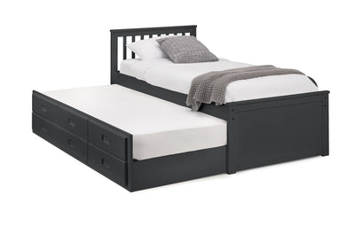 Maisie Bed With Underbed And Drawers - Anthracite – Julian Bowen, view 2