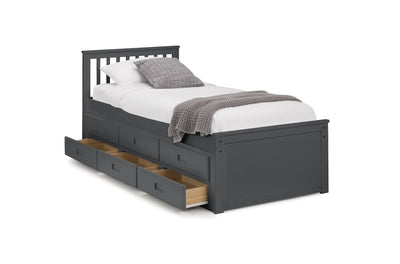 Maisie Bed With Underbed And Drawers - Anthracite – Julian Bowen