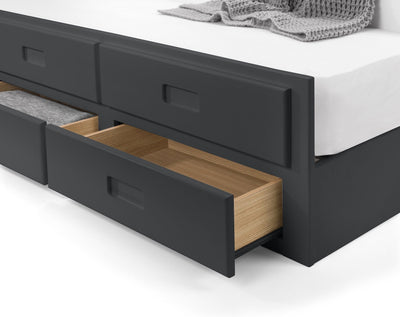 Maisie Bed With Underbed And Drawers - Anthracite – Julian Bowen, view 12