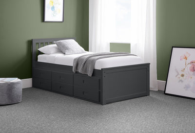 Maisie Bed With Underbed And Drawers - Anthracite – Julian Bowen, view 10