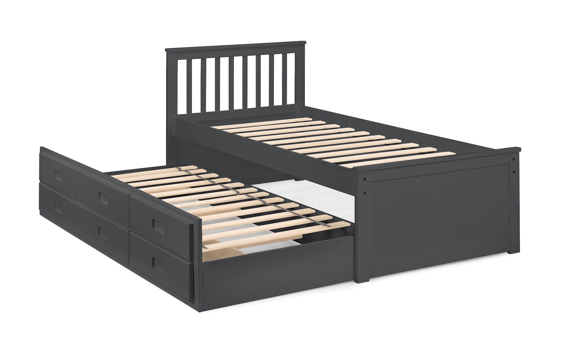 Maisie Bed With Underbed And Drawers - Anthracite – Julian Bowen, view 6