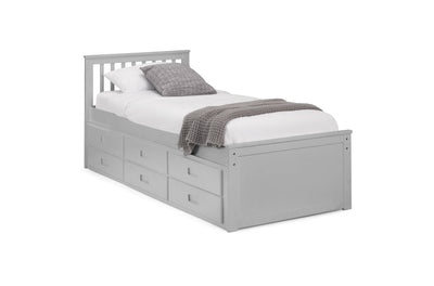 Maisie Bed With Underbed And Drawers - Light Grey – Julian Bowen
