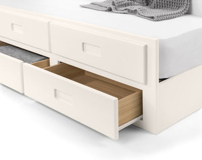 Maisie Bed With Underbed And Drawers - Surf White – Julian Bowen, view 7