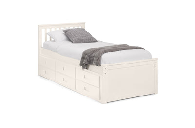 Maisie Bed With Underbed And Drawers - Surf White – Julian Bowen, view 11
