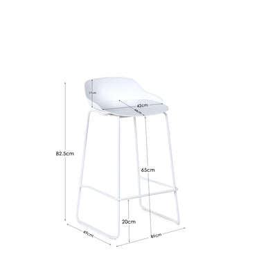 Rocco Stools - White (Set of 2) – Julian Bowen, view 6