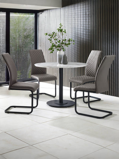 Luca 100cm Round Dining Table White – Julian Bowen, view 12