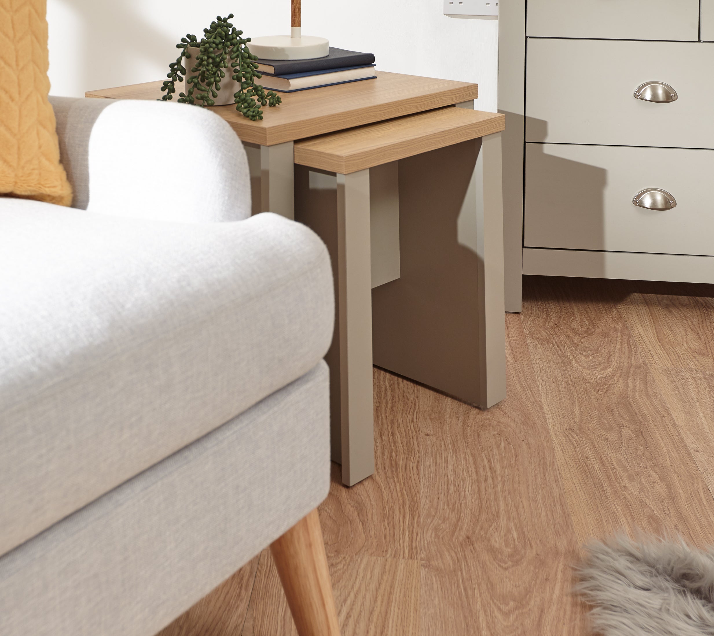 Lancaster Nesting Tables Grey – GFW, view 6