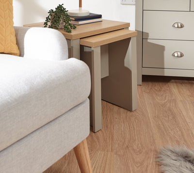 Lancaster Nesting Tables Grey – GFW, view 6