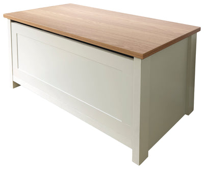 Lancaster Ottoman Storage – Cream & Oak