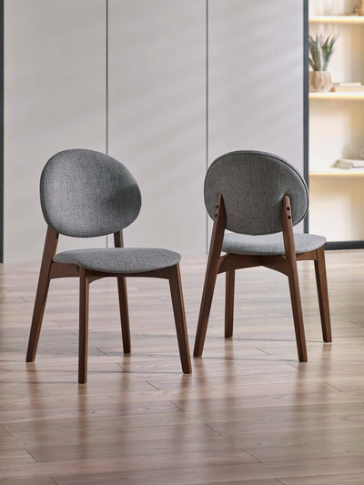 Artemis Walnut and Grey Dining Chairs (Set of 2) – Julian Bowen, view 15