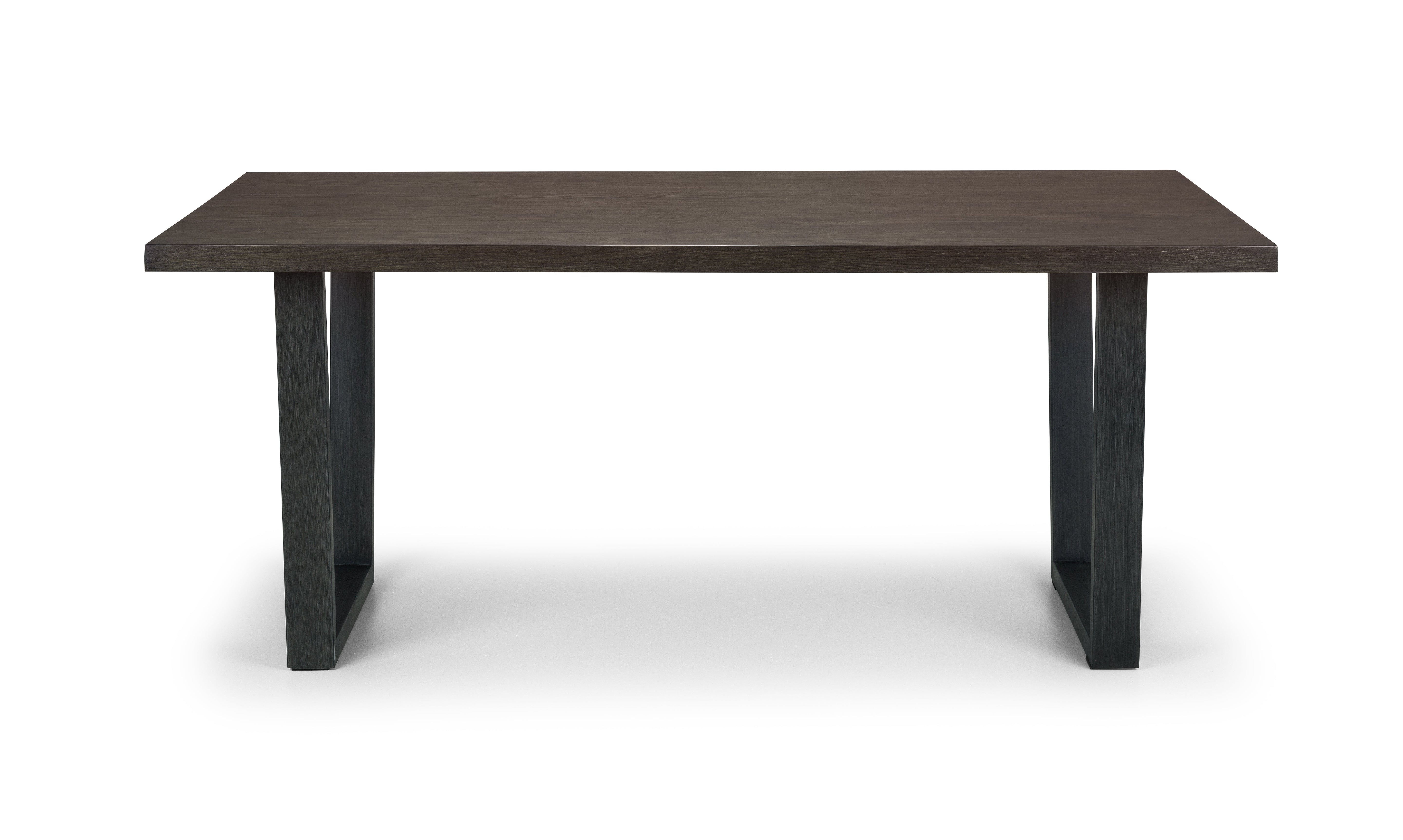 Brooklyn Dark Oak Rectangular Table and 6 Charcoal Brooklyn Chairs