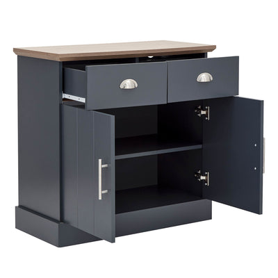 Kendal Compact Sideboard – Slate Blue & Oak