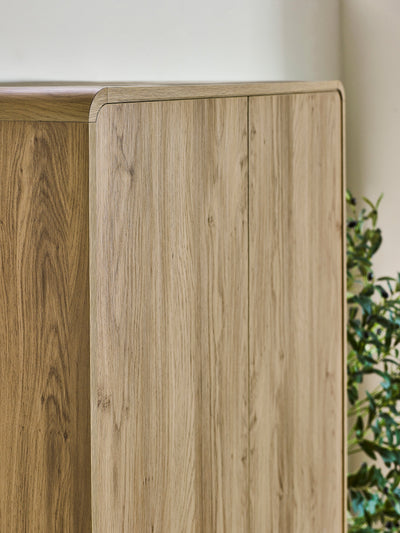 Ingrid 2 Door Wardrobe Oak – Julian Bowen, view 8