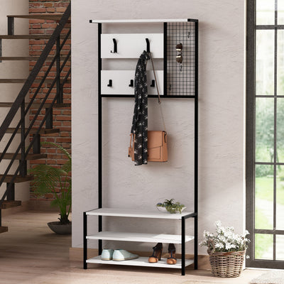 GFW Hallway Unit Shifnal Hallway Storage Unit White Bed Kings