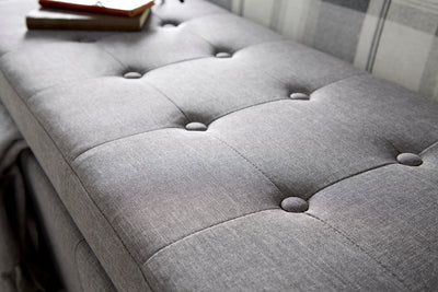Verona Ottoman Bench Grey Fabric – GFW, view 3
