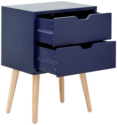 Nyborg Single 2 Drawer Bedside Nightshadow – Nightshadow
