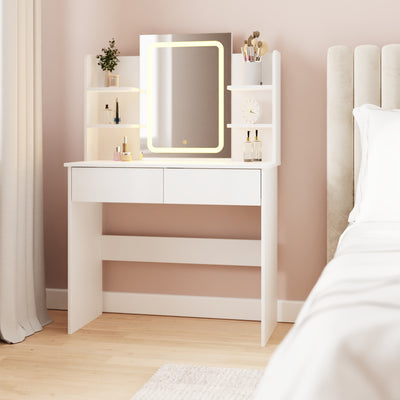 Sadie LED Dressing Table – White