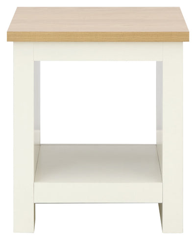 Lancaster Side Table With Shelf Cream – GFW