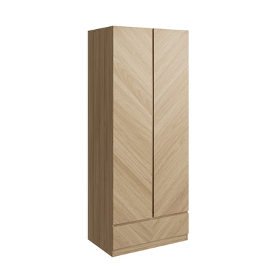 Catania 2 Door 1 Drawer Wardrobe Euro Oak – GFW, view 4