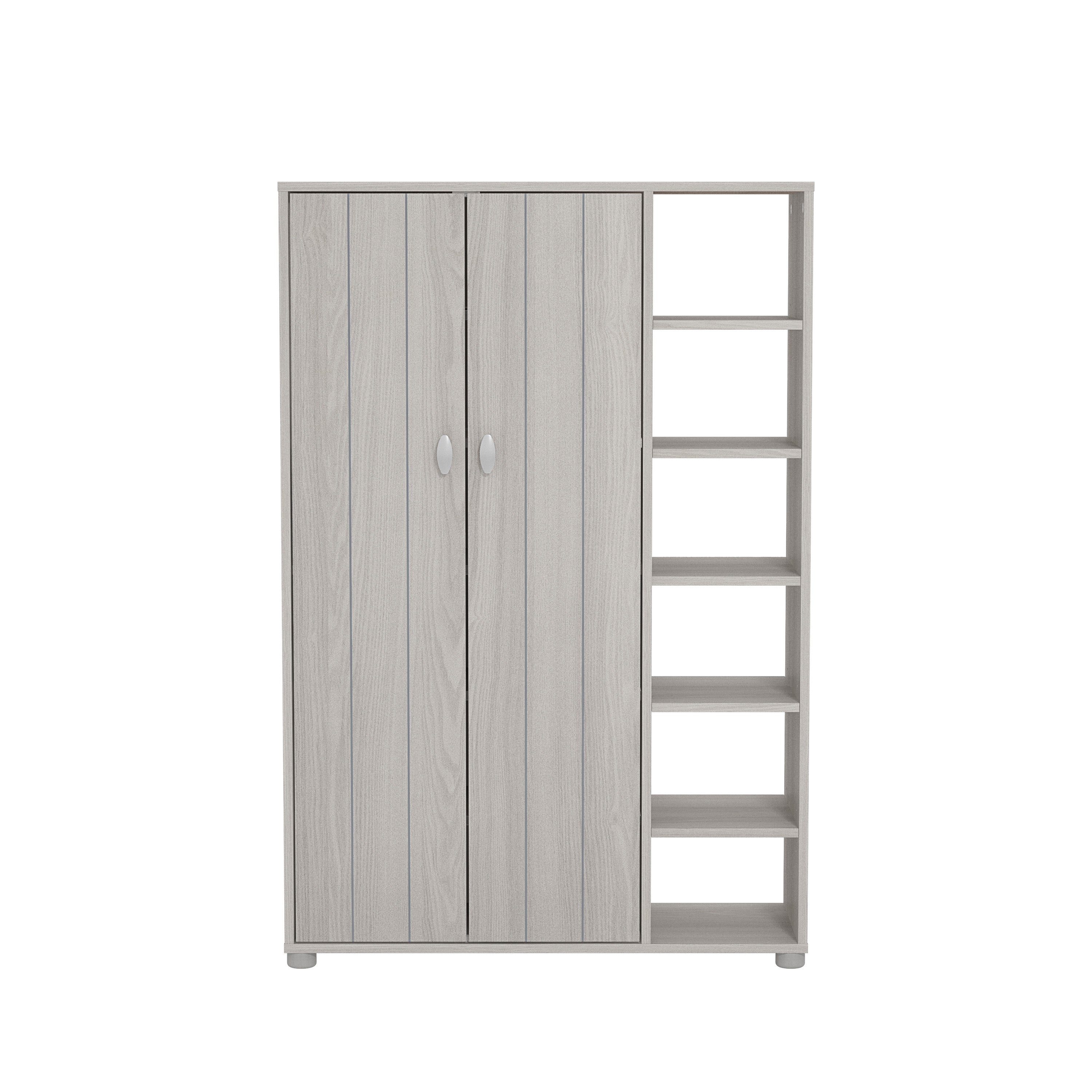 Bideford Tall Shoe Cabinet Warm Grey Oak – GFW, view 5