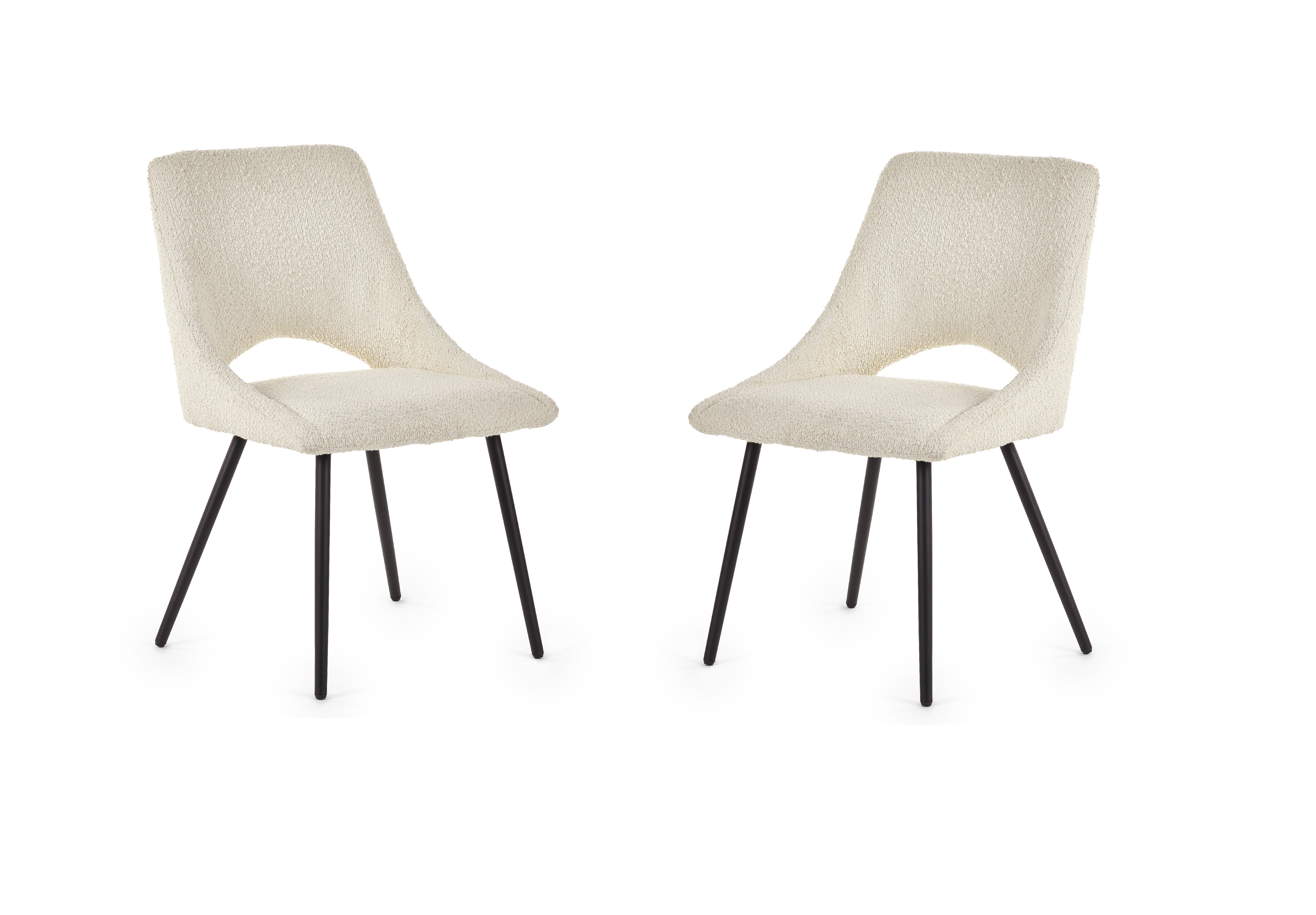Iris Boucle Dining Chairs - Ivory (Set of 2) – Julian Bowen