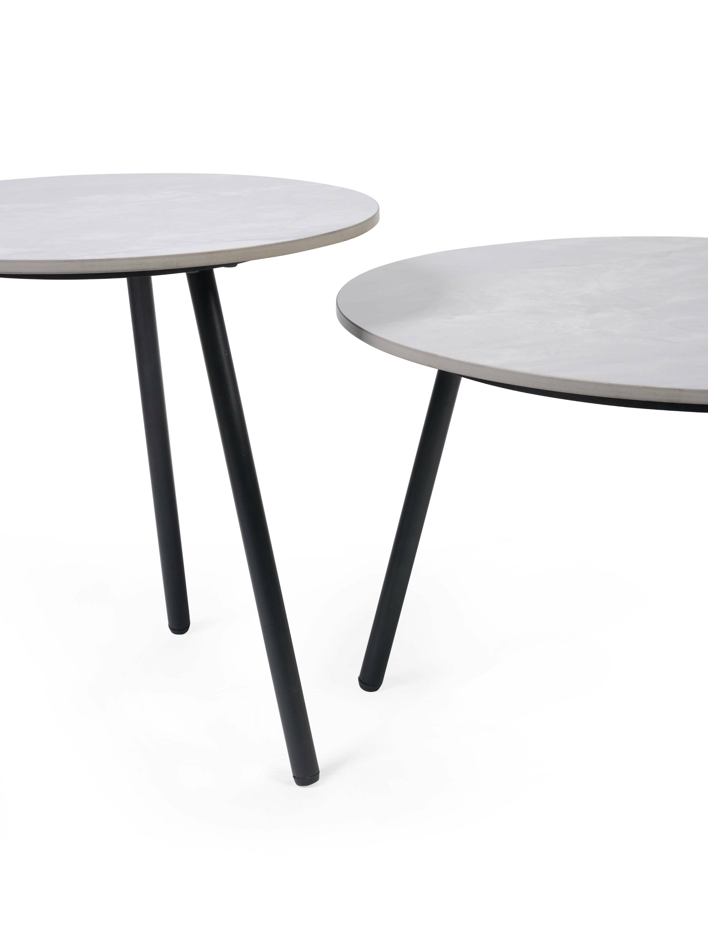 Casper Set of Side Tables Grey – Julian Bowen, view 7