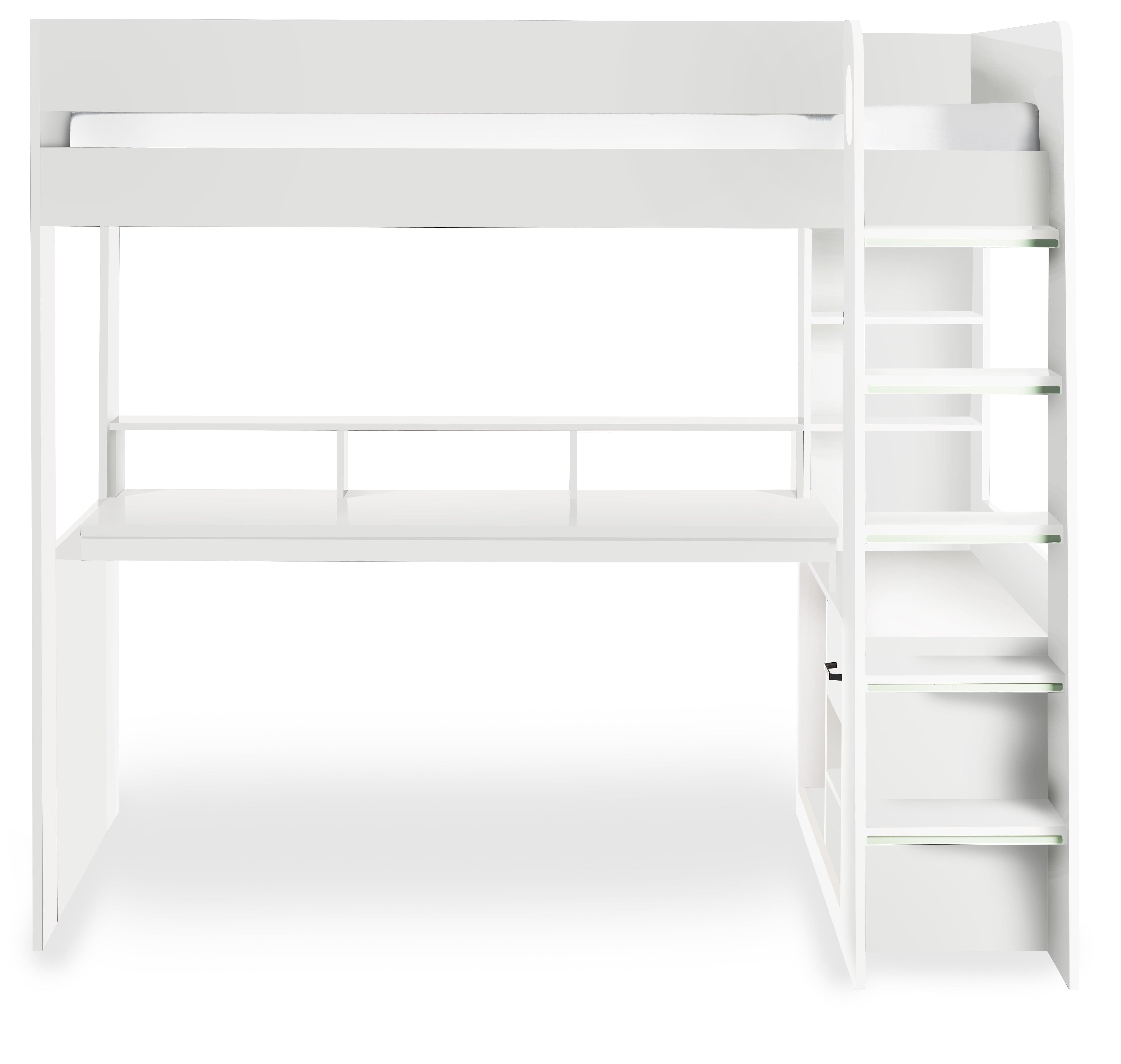 Blaze Gaming Highsleeper  Bed - All White – Julian Bowen, view 3