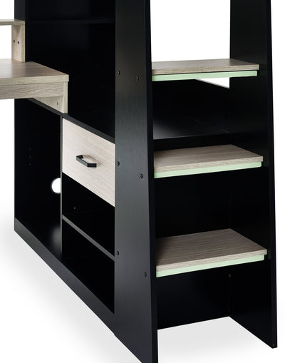 Blaze Gaming Highsleeper Bed - Black And Pale Wood – Julian Bowen, view 7