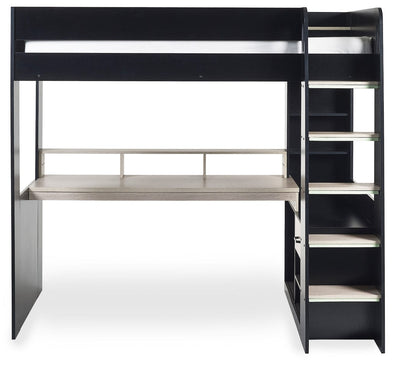 Blaze Gaming Highsleeper Bed - Black And Pale Wood – Julian Bowen, view 4