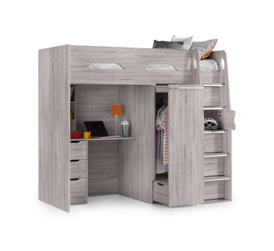 Pegasus Highsleeper Grey Oak – Julian Bowen