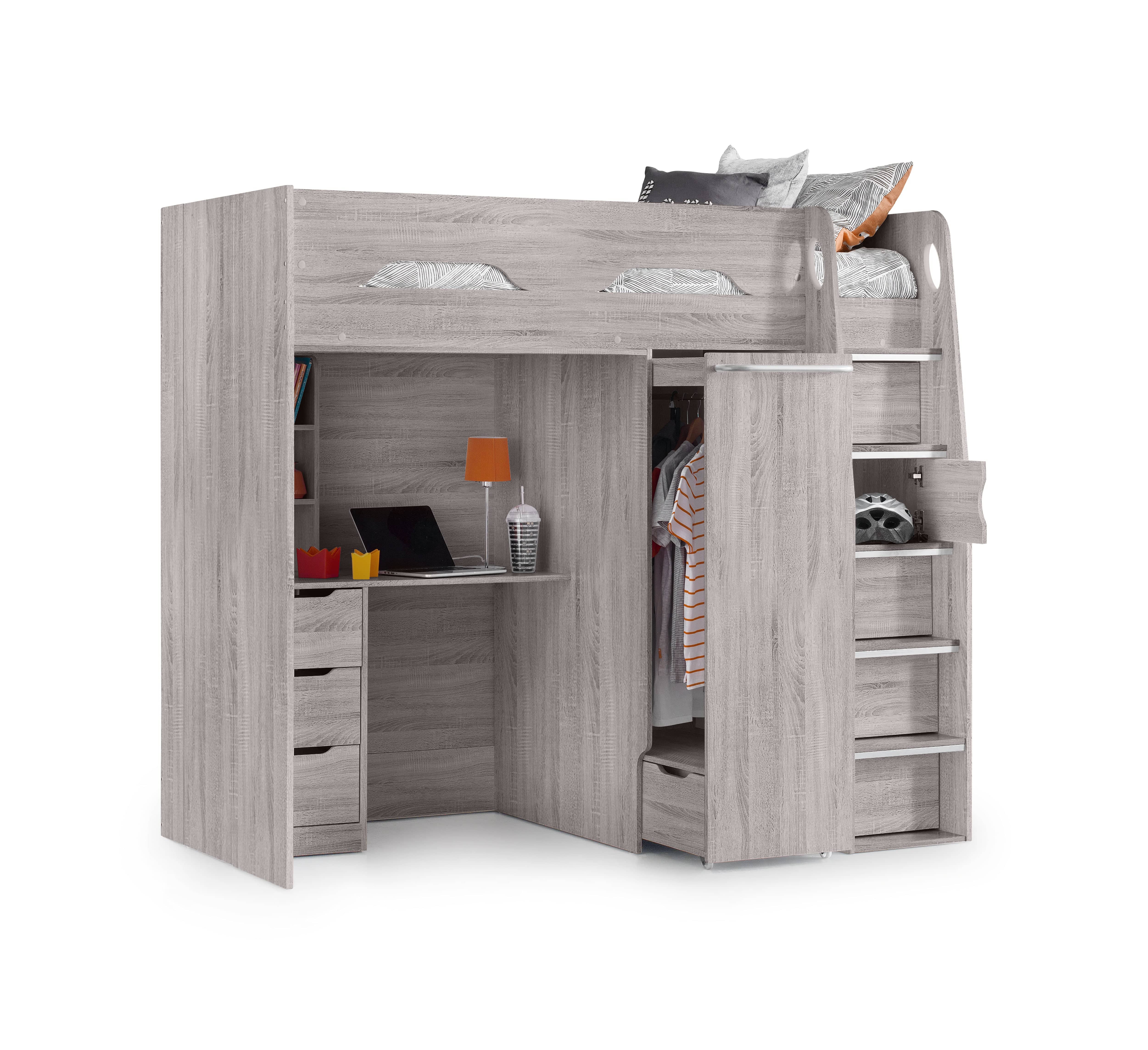 Pegasus Highsleeper Grey Oak – Julian Bowen