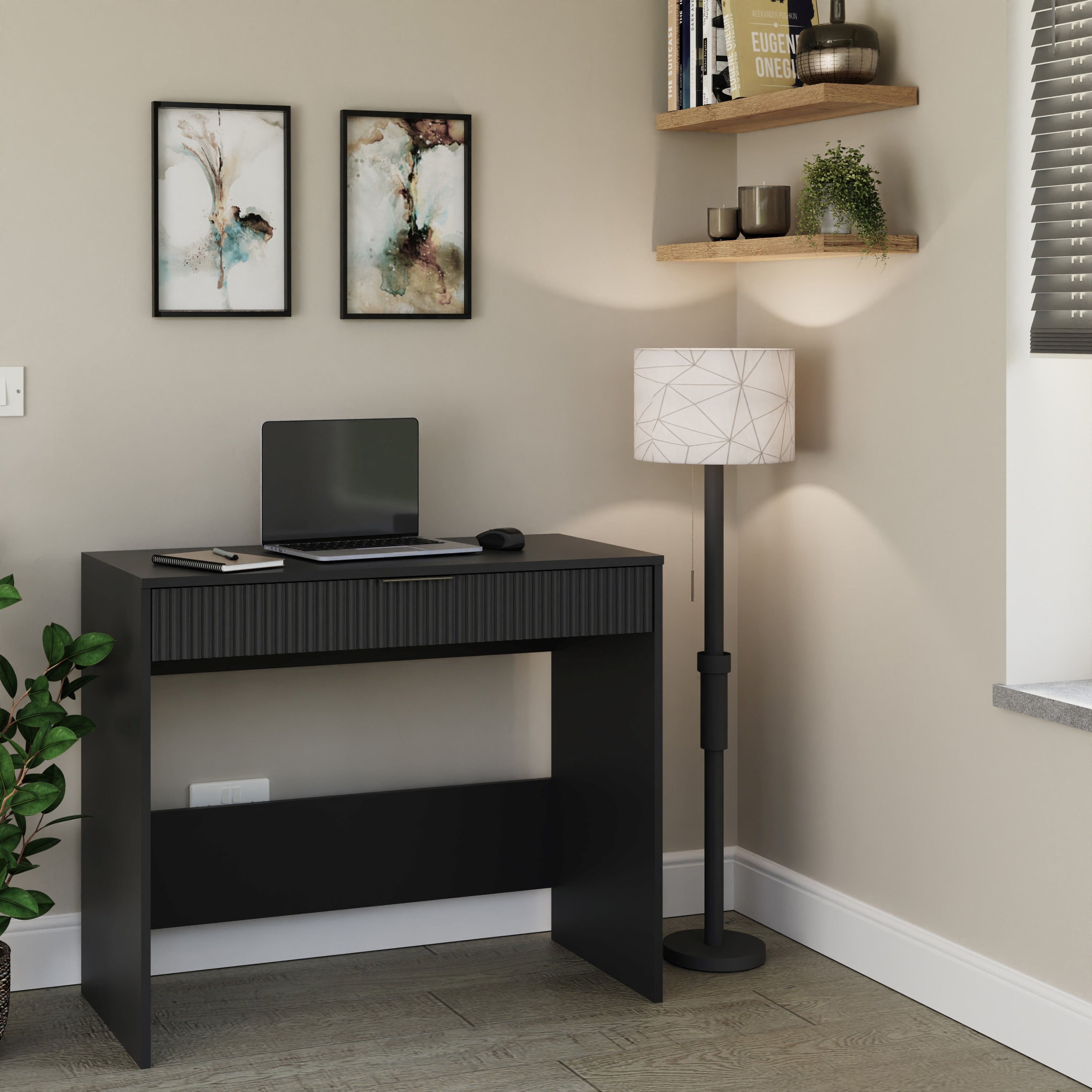 Rankin Dressing Table Desk – Black