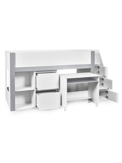 Gaia Midsleeper Bed - White and Silver – Julian Bowen, view 3