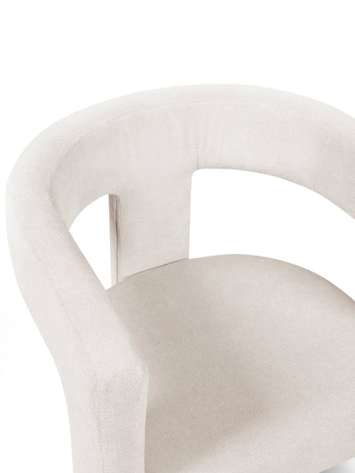 Elara Cream Chenille Upholstered  Chair – Julian Bowen, view 8